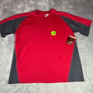 Canyon Guide Outfitters Quick Dri Shirt Mens 2X Red Charcoal Colorblock Tee NEW